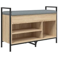 Schoenenbank 85,5x32x57,5 cm bewerkt hout sonoma eikenkleurig