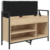 Schoenenbank 85,5x32x57,5 cm bewerkt hout sonoma eikenkleurig