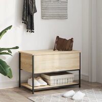 Opbergbankje 70x42,5x47 cm bewerkt hout sonoma eikenkleurig