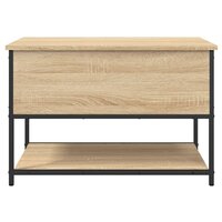 Opbergbankje 70x42,5x47 cm bewerkt hout sonoma eikenkleurig