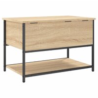 Opbergbankje 70x42,5x47 cm bewerkt hout sonoma eikenkleurig