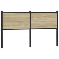 Hoofdbord 150 cm bewerkt hout en staal sonoma eikenkleurig