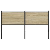 Hoofdbord 150 cm bewerkt hout en staal sonoma eikenkleurig