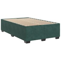Boxspring met matras fluweel donkergroen 120x200 cm