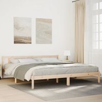 Bedframe extra lang zonder matras massief grenenhout 200x220 cm