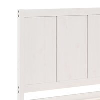 Bedframe extra lang zonder matras massief hout wit 180x210 cm