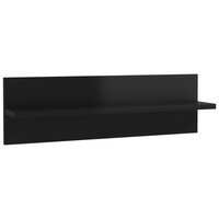 Wandschappen 2 st 60x11,5x18 cm bewerkt hout hoogglans zwart