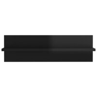 Wandschappen 2 st 60x11,5x18 cm bewerkt hout hoogglans zwart