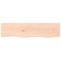 Wandschap 80x20x2 cm onbehandeld massief eikenhout