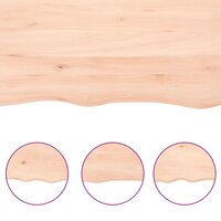 Wandschap 80x20x2 cm onbehandeld massief eikenhout