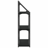 Wandrek 3-laags 60x21x78,5 cm bewerkt hout zwart