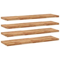 Wandschappen 4 st zwevend olieafwerking 120x40x4 cm acaciahout