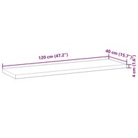 Wandschappen 4 st zwevend olieafwerking 120x40x4 cm acaciahout