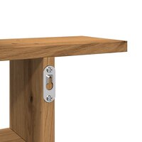 Wandschappen 2 st 50x12x50 cm bewerkt hout artisanaal eiken