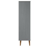 Boekenkast MOLDE 60x35x133,5 cm massief grenenhout grijs