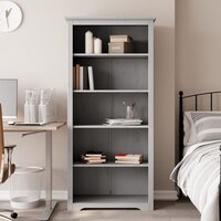 Boekenkast 5-laags BODO 82x40x173 cm massief grenenhout grijs