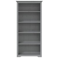 Boekenkast 5-laags BODO 82x40x173 cm massief grenenhout grijs