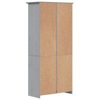 Boekenkast 5-laags BODO 82x40x173 cm massief grenenhout grijs