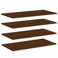Wandschappen 4 st 80x40x1,5 cm bewerkt hout bruin eikenkleur