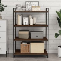 Wandschappen 4 st 80x40x1,5 cm bewerkt hout bruin eikenkleur