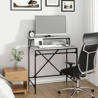 Bureau 80x50x90 cm bewerkt hout en ijzer grijs sonoma eiken