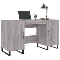 Bureau 140x50x75 cm bewerkt hout grijs sonoma eikenkleurig