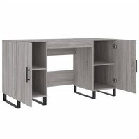 Bureau 140x50x75 cm bewerkt hout grijs sonoma eikenkleurig