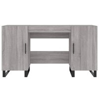 Bureau 140x50x75 cm bewerkt hout grijs sonoma eikenkleurig
