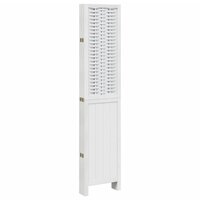 Kamerscherm met 6 panelen massief paulowniahout wit