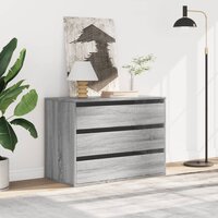 Ladekast 80x41x58 cm bewerkt hout grijs sonoma eikenkleurig