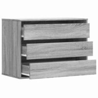 Ladekast 80x41x58 cm bewerkt hout grijs sonoma eikenkleurig