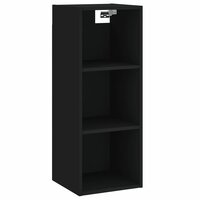 Hoge kast 34,5x34x180 cm bewerkt hout zwart