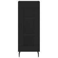 Hoge kast 34,5x34x180 cm bewerkt hout zwart