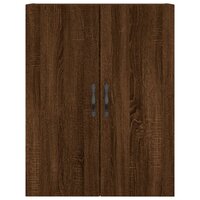 Hoge kast 69,5x34x180 cm bewerkt hout bruin eikenkleur