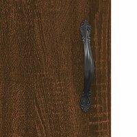 Hoge kast 69,5x34x180 cm bewerkt hout bruin eikenkleur