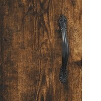 Hoge kast 69,5x34x180 cm bewerkt hout gerookt eikenkleurig