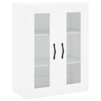Wandkast 69,5x34x90 cm bewerkt hout hoogglans wit