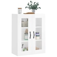 Wandkast 69,5x34x90 cm bewerkt hout hoogglans wit
