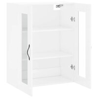 Wandkast 69,5x34x90 cm bewerkt hout hoogglans wit