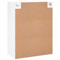 Wandkast 69,5x34x90 cm bewerkt hout hoogglans wit
