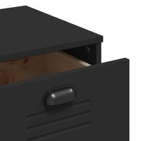 Hoge kast VIKEN 80x40x190 cm massief grenenhout zwart