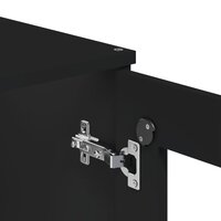 Hoge kast VIKEN 80x40x190 cm massief grenenhout zwart