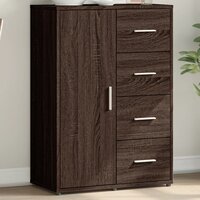 Dressoir 60x31x84 cm bewerkt hout bruin eikenkleur
