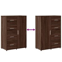 Dressoir 60x31x84 cm bewerkt hout bruin eikenkleur