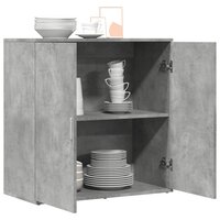 Dressoir 79x38x80 cm bewerkt hout betongrijs