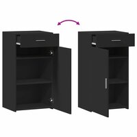 Dressoir 50x42,5x93 cm bewerkt hout zwart