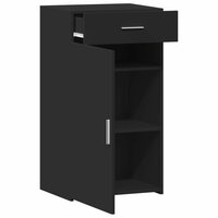 Dressoir 50x42,5x93 cm bewerkt hout zwart