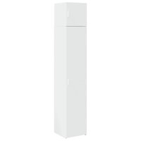 Opbergkast smal 40x42,5x225 cm bewerkt hout wit