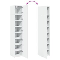 Opbergkast smal 40x42,5x225 cm bewerkt hout wit