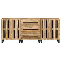 Dressoirs 3 st 60x34x75 cm massief ruw mangohout